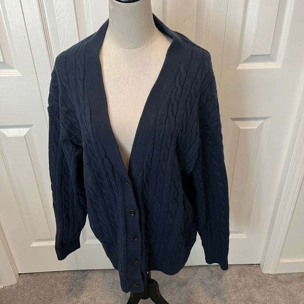 Sunday Best from Aritizia size L Navy Cable Knit Cardigan